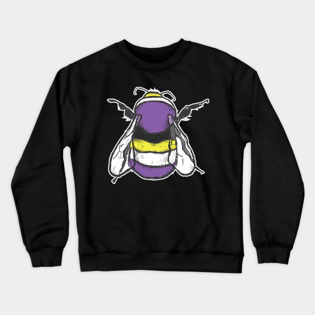 Nonbinary Bee Crewneck Sweatshirt by theartfulscientist